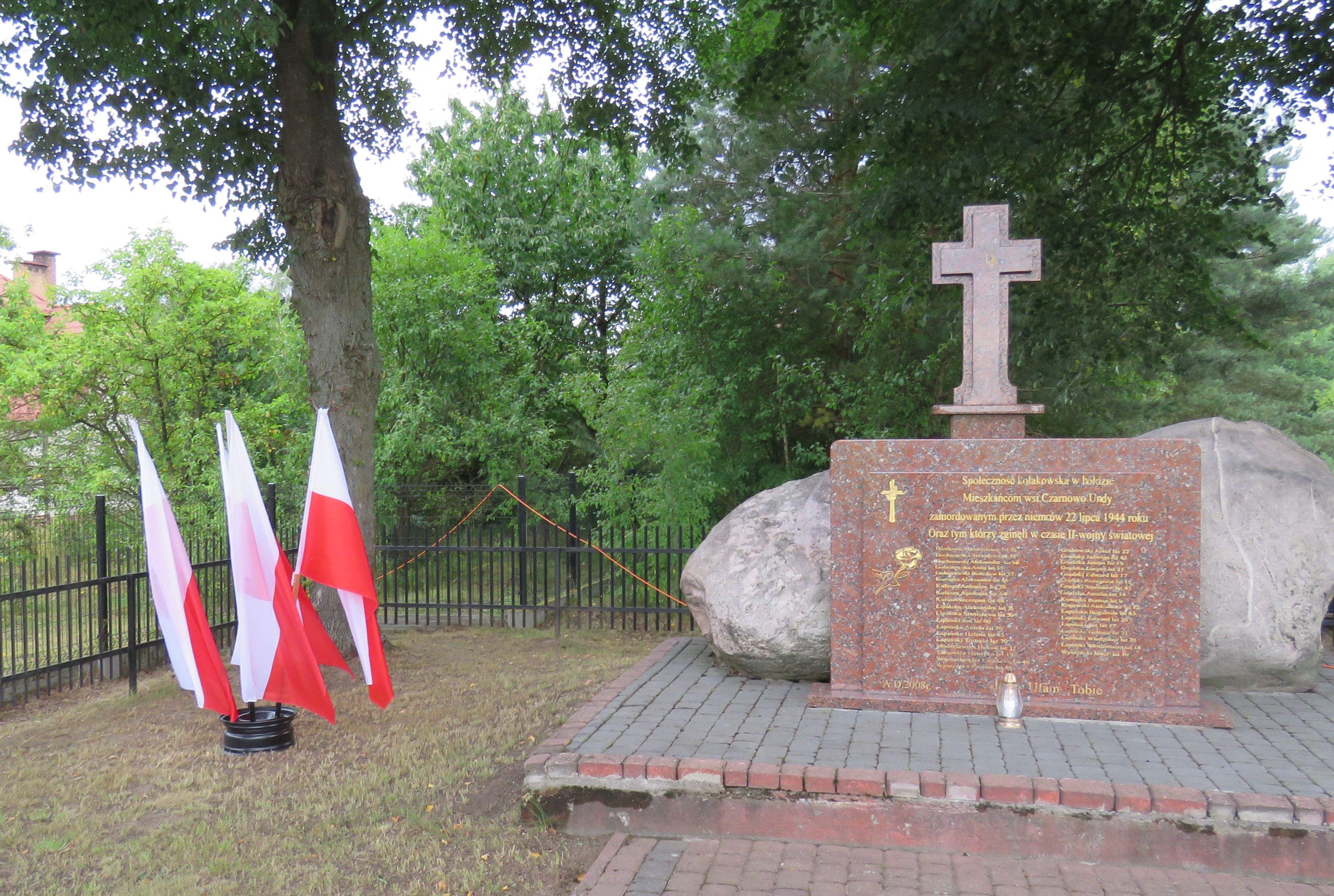 Zaproszenie na Mszę Świętą upamiętniającą pacyfikację wsi Czarnowo Undy